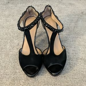 Antonio Melani Embellished Black Heels